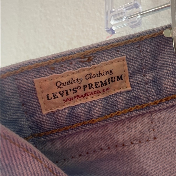 Levi's 501 Light Blue Distressed Denim Cutoff Shorts - Picture 5 of 7